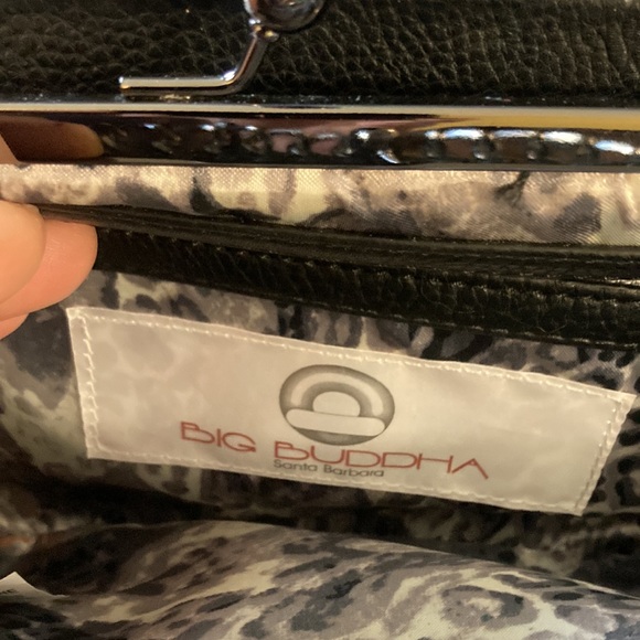 Big Buddha black wristlet clutch purse - Picture 3 of 4